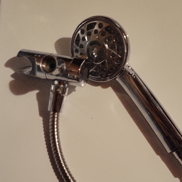 Silver Handheld Shower Head with Hose - Picture 3 of 3